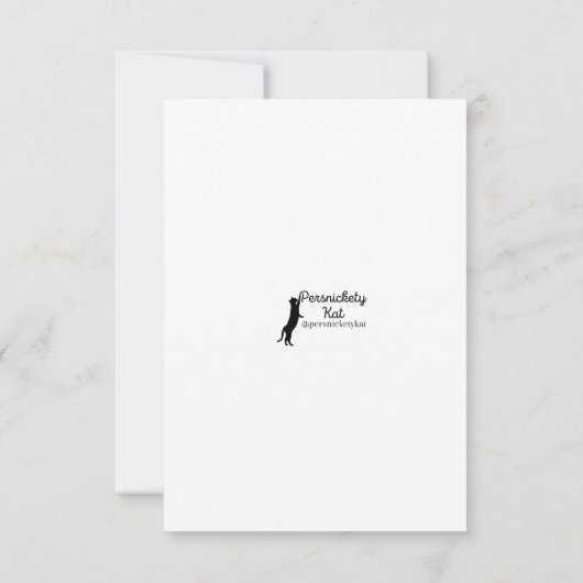 Crescent Moon Blank Note Kaart (Achterkant)