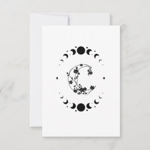 Crescent Moon Blank Note Kaart