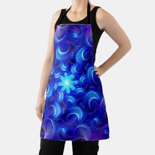 Crescent Moon Blue Fractals Schort (Insitu)