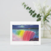 Crescent Moon boven Verlichte Horseshow Briefkaart (Staand voorkant)