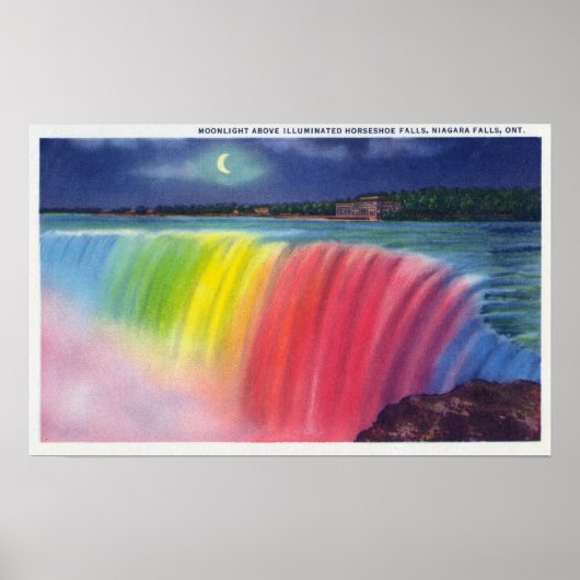 Crescent Moon boven Verlichte Horseshow Poster (Voorkant)