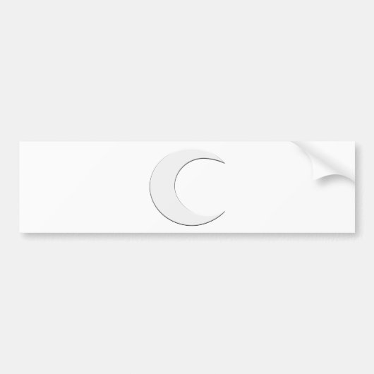 Crescent Moon Bumpersticker (Voorkant)