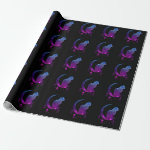 Crescent Moon Cat Mystical Pastel Gothic Spirituee Cadeaupapier