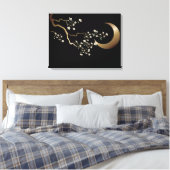 Crescent Moon Cherry Blossom Canvas Afdruk (Insitu (Slaapkamer))