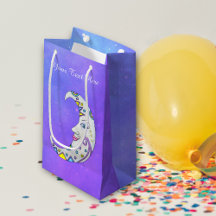  Crescent Moon Colorful Markings Face Paars