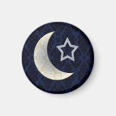 Crescent Moon Damask Gothic Magneet (Voorkant)