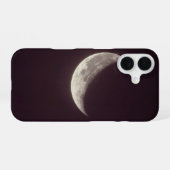 Crescent Moon Dark Minimal Phone Case iPhone 16 Hoesje (Achterkant horizontaal)