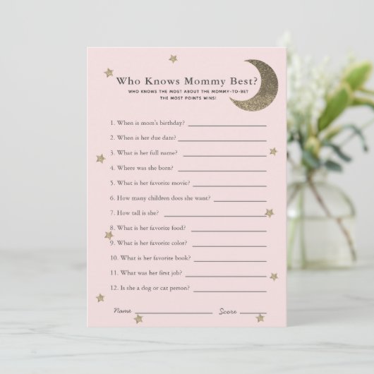 Crescent Moon die de roze kaart van het spel van d (Staand voorkant)