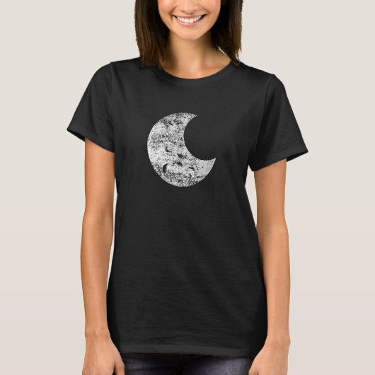 Crescent Moon Distress uiterlijk T-shirt (Voorkant)