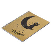 Crescent Moon en Black Cat Gold Notitieboek (Linkerzijde)