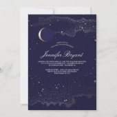 Crescent Moon en Night Stars Baby shower Kaart (Voorkant)