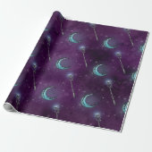 Crescent Moon en personeel in Paars Cadeaupapier (Uitgerold)