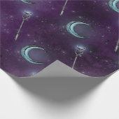 Crescent Moon en personeel in Paars Cadeaupapier (Hoek)