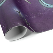 Crescent Moon en personeel in Paars Cadeaupapier (Rol Hoek)