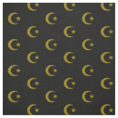 Crescent Moon en Star Combed Cotton (56 inch breed Stof (Swatch)