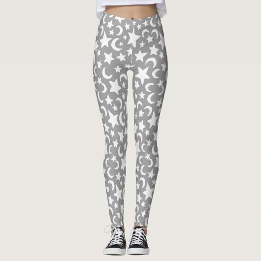 Crescent Moon en Stars Leggings (Voorkant)