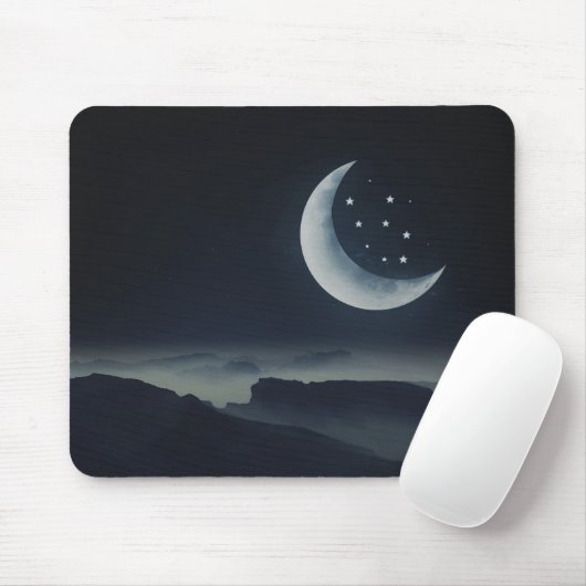 Crescent Moon en Stars Muismat (Met muis)