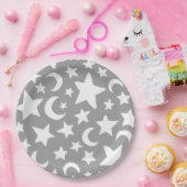 Crescent Moon en Stars Papieren Bordje (Feest)