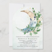 Crescent Moon Eucalyptus Boog Bruidsdiner Kaart (Voorkant)