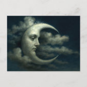 Crescent Moon Face Briefkaart (Voorkant)
