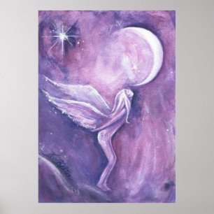 Crescent Moon Fairy Poster