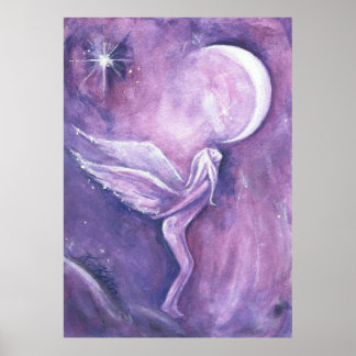 Crescent Moon Fairy Poster