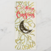 Crescent Moon Frozen Wilde Bloemen Kerstdiner Menu (Achterkant)