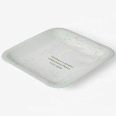 Crescent Moon Frozen Wilde Bloemen Kerstdiner Papieren Bordje (Gebogen)