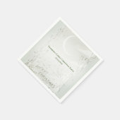 Crescent Moon Frozen Wilde Bloemen Kerstdiner Servet (Hoek)