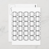 Crescent Moon Geometric Pattern Black and White Briefkaart (Voorkant / Achterkant)