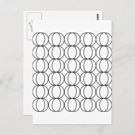 Crescent Moon Geometric Pattern Black and White Briefkaart (Voorkant / Achterkant)