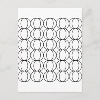 Crescent Moon Geometric Pattern Black and White Briefkaart