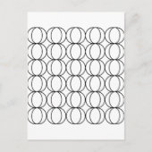 Crescent Moon Geometric Pattern Black and White Briefkaart (Voorkant)
