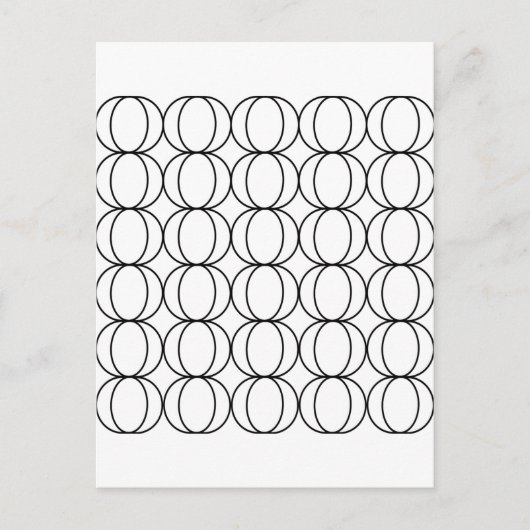 Crescent Moon Geometric Pattern Black and White Briefkaart (Voorkant)