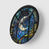 Crescent Moon Glas in lood Ronde Klok (Hoek)