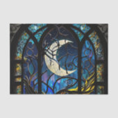 Crescent Moon Glas in lood Tissuepapier (Voorkant)