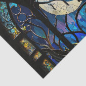 Crescent Moon Glas in lood Tissuepapier (Detail)