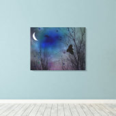 Crescent Moon Glow Canvas Afdruk (Insitu (Houten vloer))