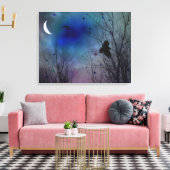 Crescent Moon Glow Canvas Afdruk (Insitu (Woonkamer))
