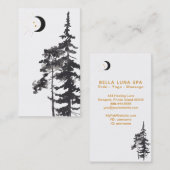 *~* Crescent Moon Gold Moon Beams Trears Stars Visitekaartje (Voorkant / Achterkant)