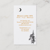 *~* Crescent Moon Gold Moon Beams Trears Stars Visitekaartje (Achterkant)