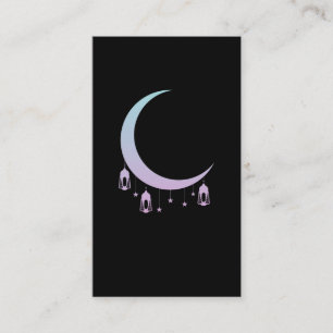 Crescent Moon Gothic Spiritueel Pastel Gothic Visitekaartje