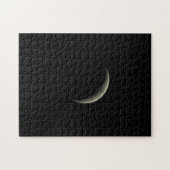 Crescent Moon in Black Sky Jigzaag Puzzle Legpuzzel (Horizontaal)