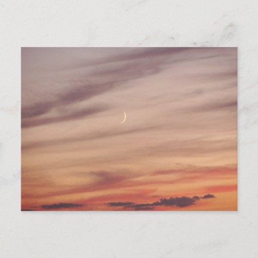 Crescent Moon in Dusk Briefkaart (Voorkant)