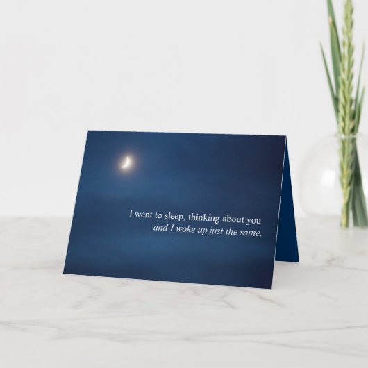 © Crescent Moon in Natuur-LOVE Night Sky Feestdagen Kaart (Voorkant)