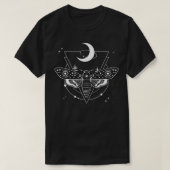 Crescent Moon Insect Moth Witchcraft Wicca Occult T-shirt (Design voorkant)