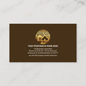 Crescent Moon Leaf Gold Building Landschap Visitekaartje (Achterkant)