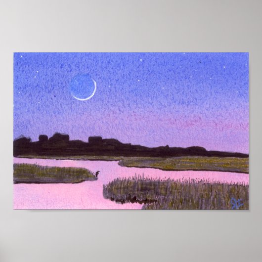 Crescent Moon Marsh & Reiger Poster (Voorkant)