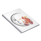 Crescent Moon met gezicht + Alphonse Mucha's vinta Notitieboek (Rechterzijde)