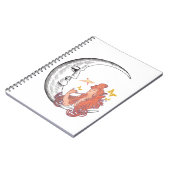 Crescent Moon met gezicht + Alphonse Mucha's vinta Notitieboek (Linkerzijde)